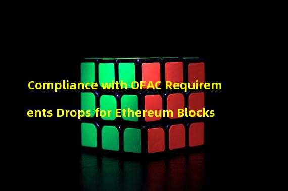 Compliance with OFAC Requirements Drops for Ethereum Blocks