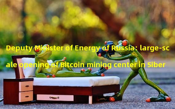 Deputy Minister of Energy of Russia: large-scale opening of Bitcoin mining center in Siberia