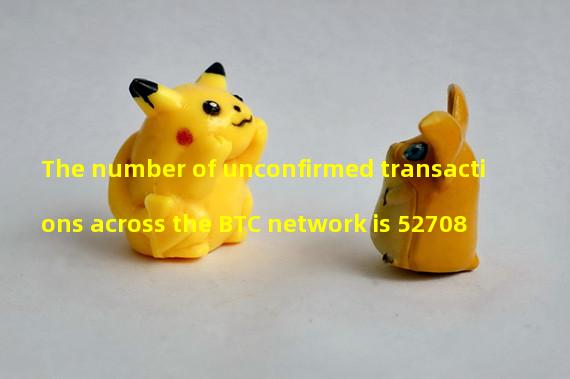 The number of unconfirmed transactions across the BTC network is 52708