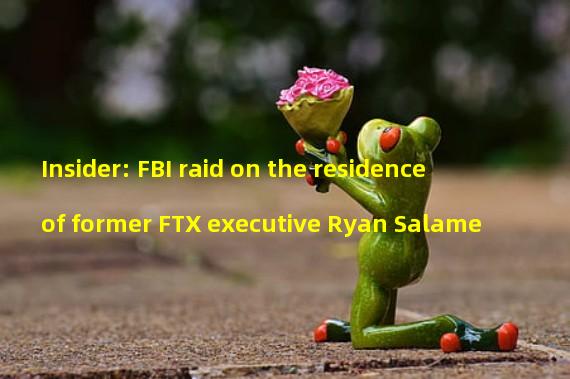 Insider: FBI raid on the residence of former FTX executive Ryan Salame