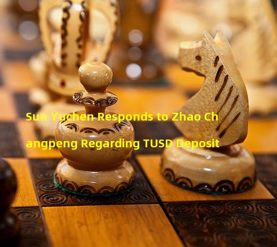 Sun Yuchen Responds to Zhao Changpeng Regarding TUSD Deposit
