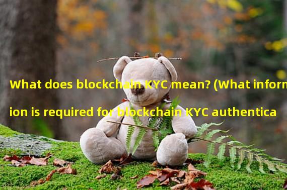 What does blockchain KYC mean? (What information is required for blockchain KYC authentication?) 