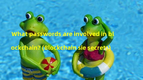 What passwords are involved in blockchain? (Blockchain sie secrets)